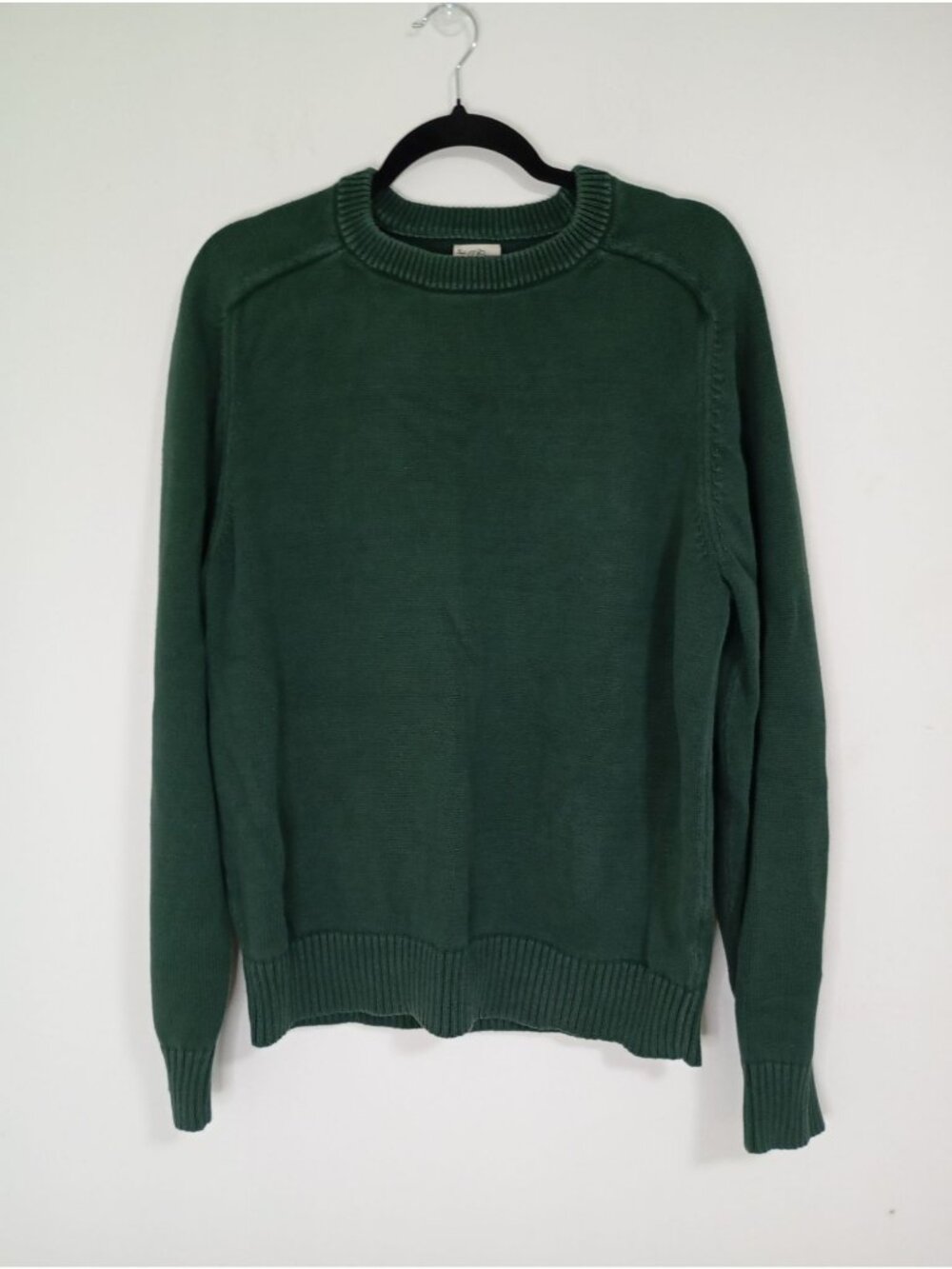 J.Crew Green Crewneck Cotton Knit Pullover Sweater Mens Size L